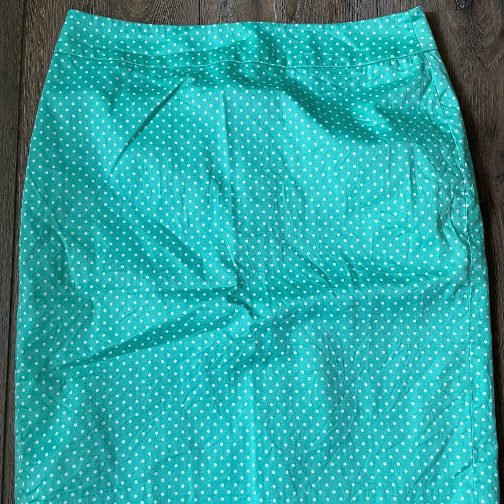 Seafoam green pencil skirt